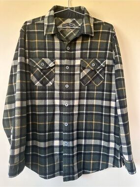 Freedom Foundry Green Plaid Button-Down Shirt with Chest Pockets